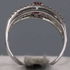 画像5: K18WGルビーダイヤモンドリング R0.36 D0.24 3.0g #10.5 鑑別書 (5)