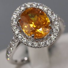 画像1: K18WGスファレライトダイヤモンドリング S3.46 D0.59 4.8g #12 ソーティング (1)