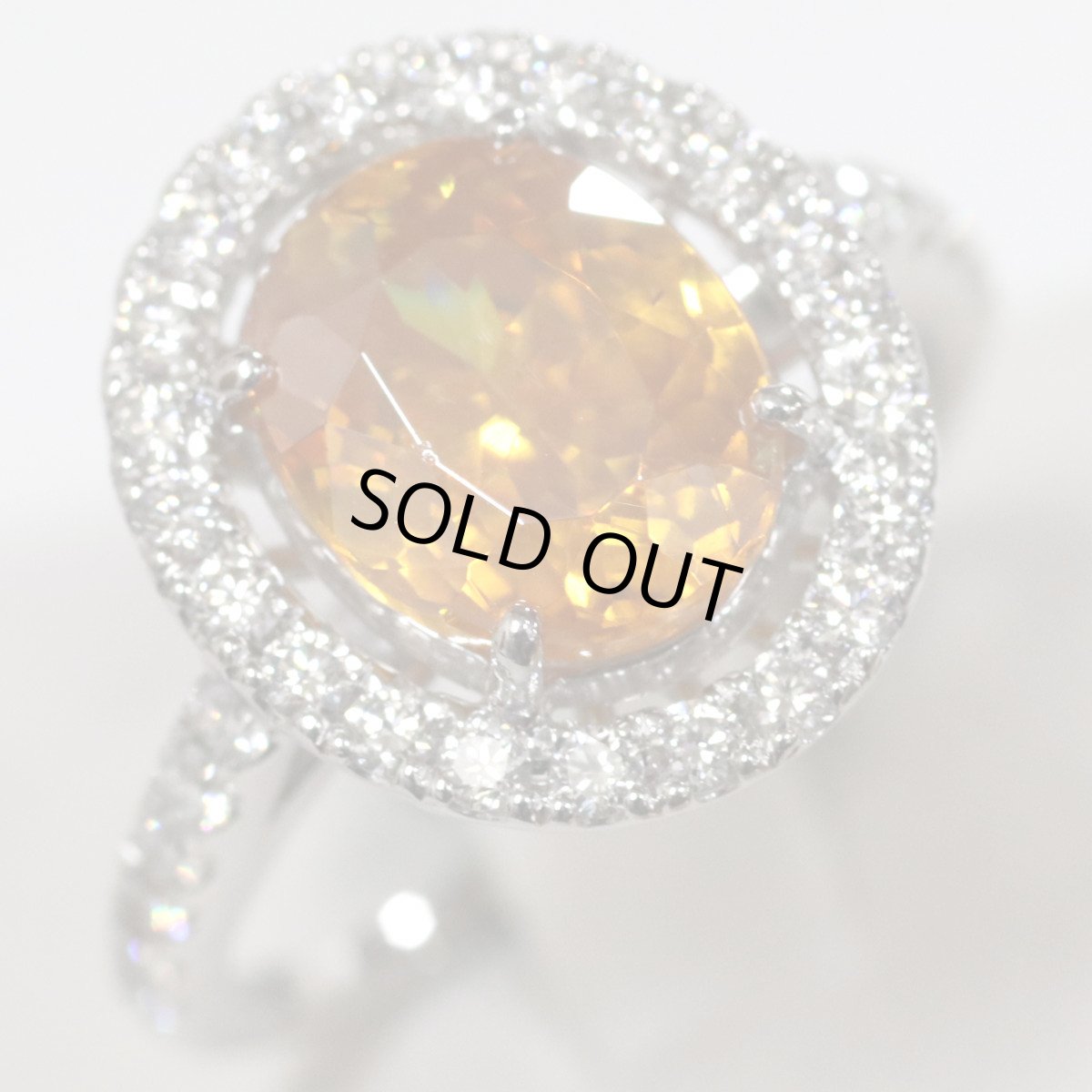 画像3: K18WGスファレライトダイヤモンドリング S3.46 D0.59 4.8g #12 ソーティング (3)