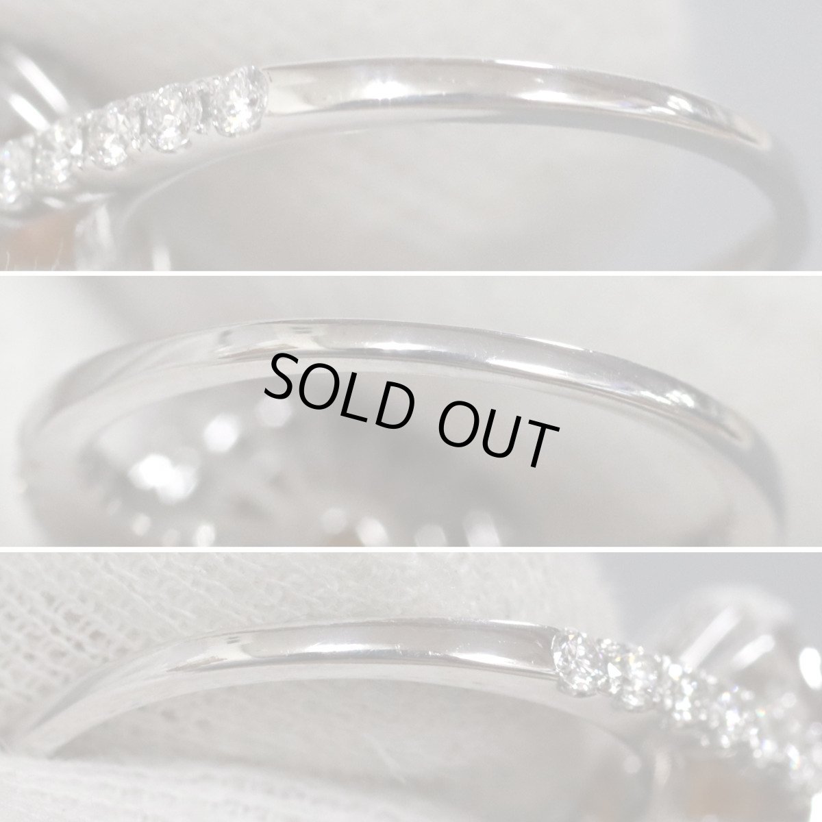 画像6: K18WGスファレライトダイヤモンドリング S3.46 D0.59 4.8g #12 ソーティング (6)