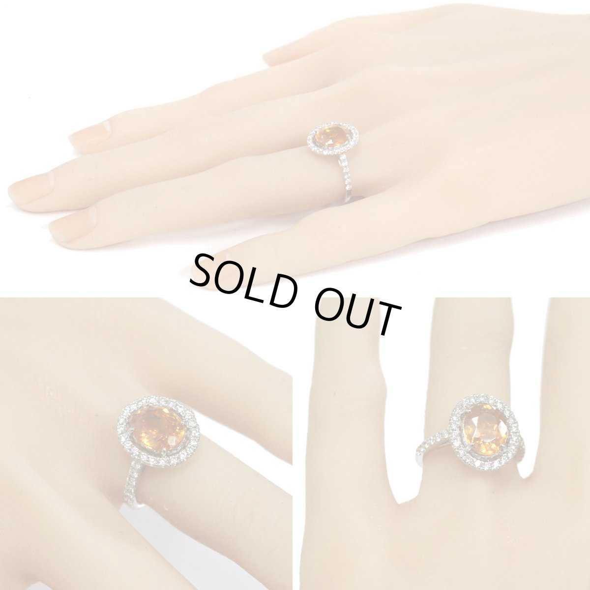 画像9: K18WGスファレライトダイヤモンドリング S3.46 D0.59 4.8g #12 ソーティング (9)