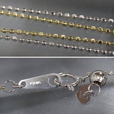 画像7: K18YG/WGダイヤモンドペンダント フラワーモチーフ 2連チェーン D0.20 7.0g AJ付45cm (7)