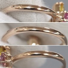 画像6: K18PGイエロー/パープルサファイアダイヤモンドリング S1.63 D0.06 3.8g #12 (6)