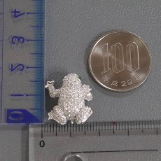 画像10: K18WGダイヤモンドグリーンガーネットペンダントトップ/ブローチ カエルモチーフ D0.88 G0.05 3.7g (10)
