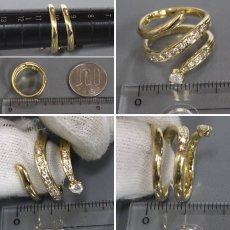 画像8: K18ダイヤモンドリング D0.13 D0.25 7.4g #10 鑑別カード (8)