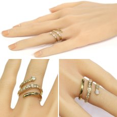 画像9: K18ダイヤモンドリング D0.13 D0.25 7.4g #10 鑑別カード (9)