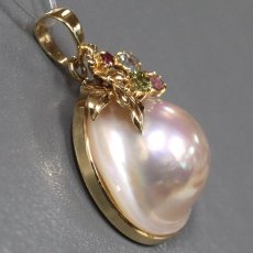 画像3: K18マベパールマルチカラーストーンペンダントトップ 5.5g (3)