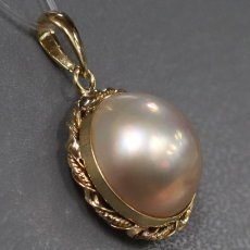 画像2: K18マベパールペンダントトップ 2.6g (2)