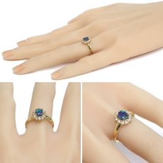 画像10: K18オパールダイヤモンドリング O0.45 D0.28 3.1g #14 (10)