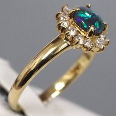 画像3: K18オパールダイヤモンドリング O0.45 D0.28 3.1g #14 (3)