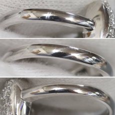 画像6: Pt900ダイヤモンドリング リボンモチーフ D0.54 7.7g #12.5 (6)