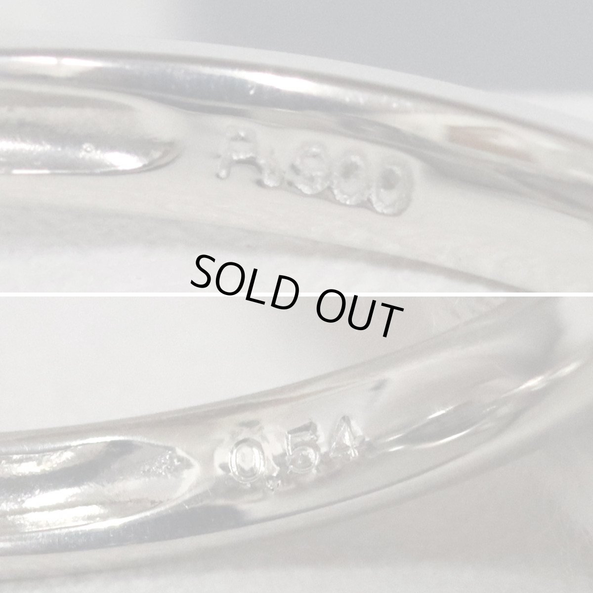 画像7: Pt900ダイヤモンドリング リボンモチーフ D0.54 7.7g #12.5 (7)