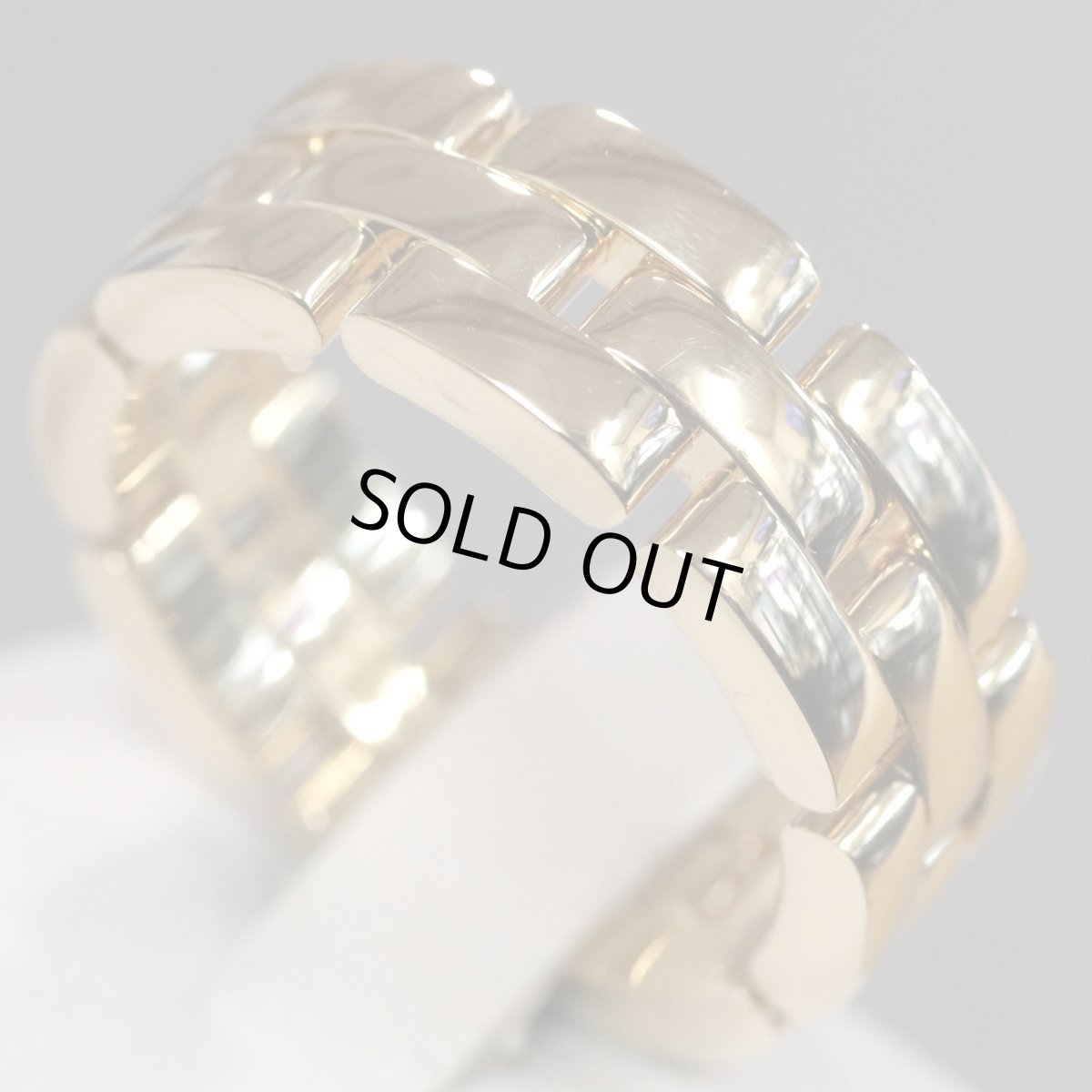 画像2: 750YGマイヨン パンテール リング 3連 13.8g #15(#55)(B4230655)内箱 保証書 (2)