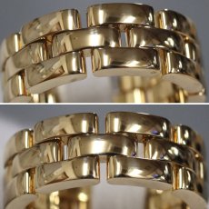 画像3: 750YGマイヨン パンテール リング 3連 13.8g #15(#55)(B4230655)内箱 保証書 (3)