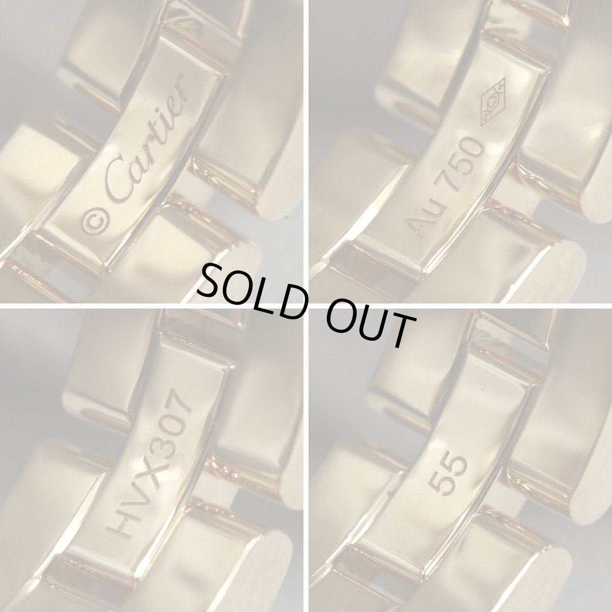 画像5: 750YGマイヨン パンテール リング 3連 13.8g #15(#55)(B4230655)内箱 保証書 (5)