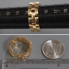 画像6: 750YGマイヨン パンテール リング 3連 13.8g #15(#55)(B4230655)内箱 保証書 (6)