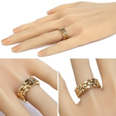 画像8: 750YGマイヨン パンテール リング 3連 13.8g #15(#55)(B4230655)内箱 保証書 (8)