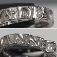 画像7: ピンキー&ダイアン 750WGベビーリングセット 総計7.1g (7)