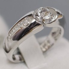 画像1: ピンキー&ダイアン 750WGホワイトトパーズリング WT0.25 4.9g #9 (1)