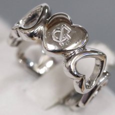 画像1: ピンキー&ダイアン 750WGリング ハートモチーフ 5.2g #9 (1)