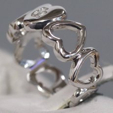 画像2: ピンキー&ダイアン 750WGリング ハートモチーフ 5.2g #9 (2)