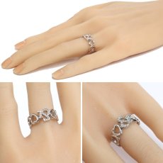 画像10: ピンキー&ダイアン 750WGダイヤモンドリング ハートモチーフ D0.07 5.2g #12 (10)