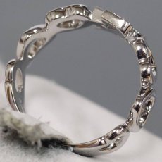 画像5: ピンキー&ダイアン 750WGダイヤモンドリング ハートモチーフ D0.07 5.2g #12 (5)