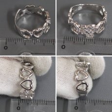 画像9: ピンキー&ダイアン 750WGダイヤモンドリング ハートモチーフ D0.07 5.2g #12 (9)