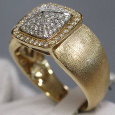 画像2: ジーエスティーヴィー K18YG/WGダイヤモンドリング D0.45 8.7g #20 (2)