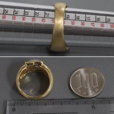 画像8: ジーエスティーヴィー K18YG/WGダイヤモンドリング D0.45 8.7g #20 (8)