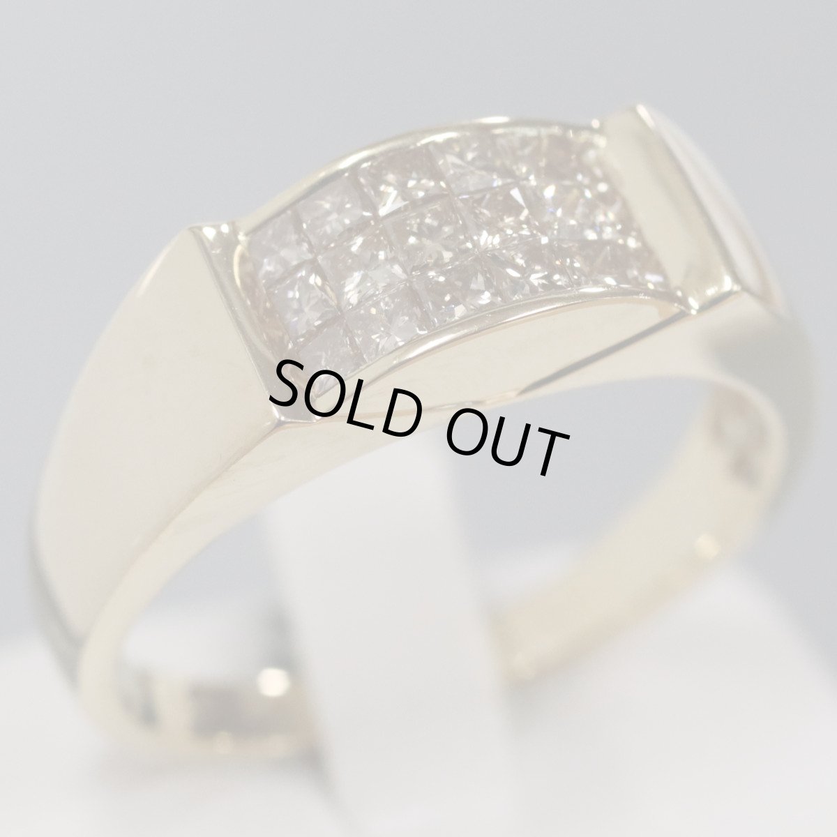 画像1: K18ダイヤモンドリング D0.94 8.3g #25 (1)