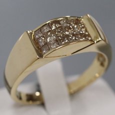 画像1: K18ダイヤモンドリング D0.94 8.3g #25 (1)