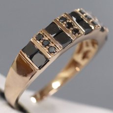 画像3: K18PGブラックダイヤモンドリング D1.90 6.1g #22.5 (3)