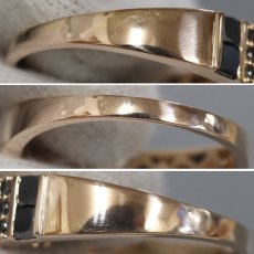 画像5: K18PGブラックダイヤモンドリング D1.90 6.1g #22.5 (5)