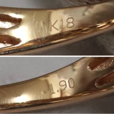 画像7: K18PGブラックダイヤモンドリング D1.90 6.1g #22.5 (7)