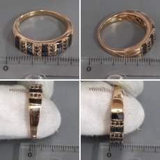 画像9: K18PGブラックダイヤモンドリング D1.90 6.1g #22.5 (9)