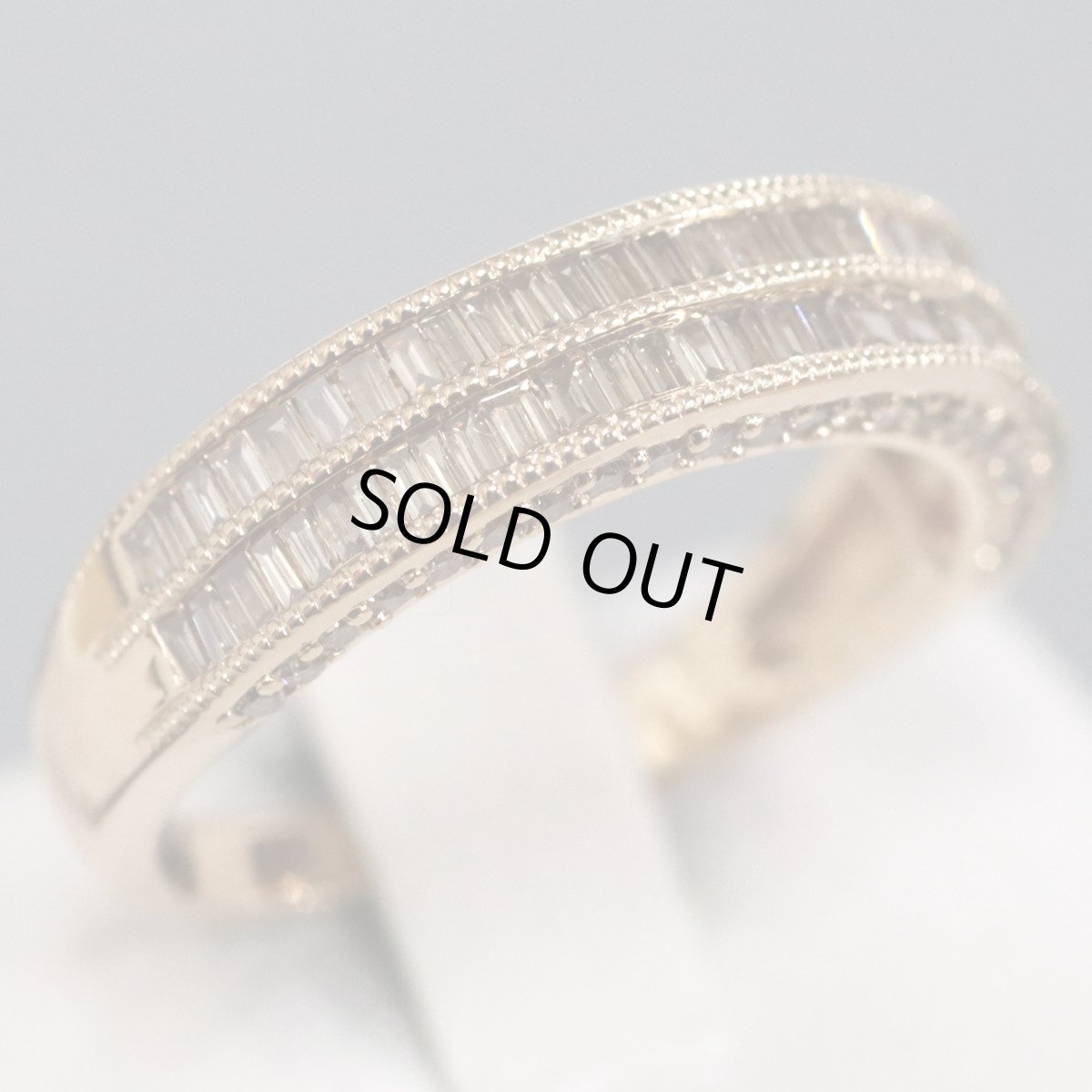 画像1: K18PGダイヤモンドリング D0.79 4.2g #12.5 (1)