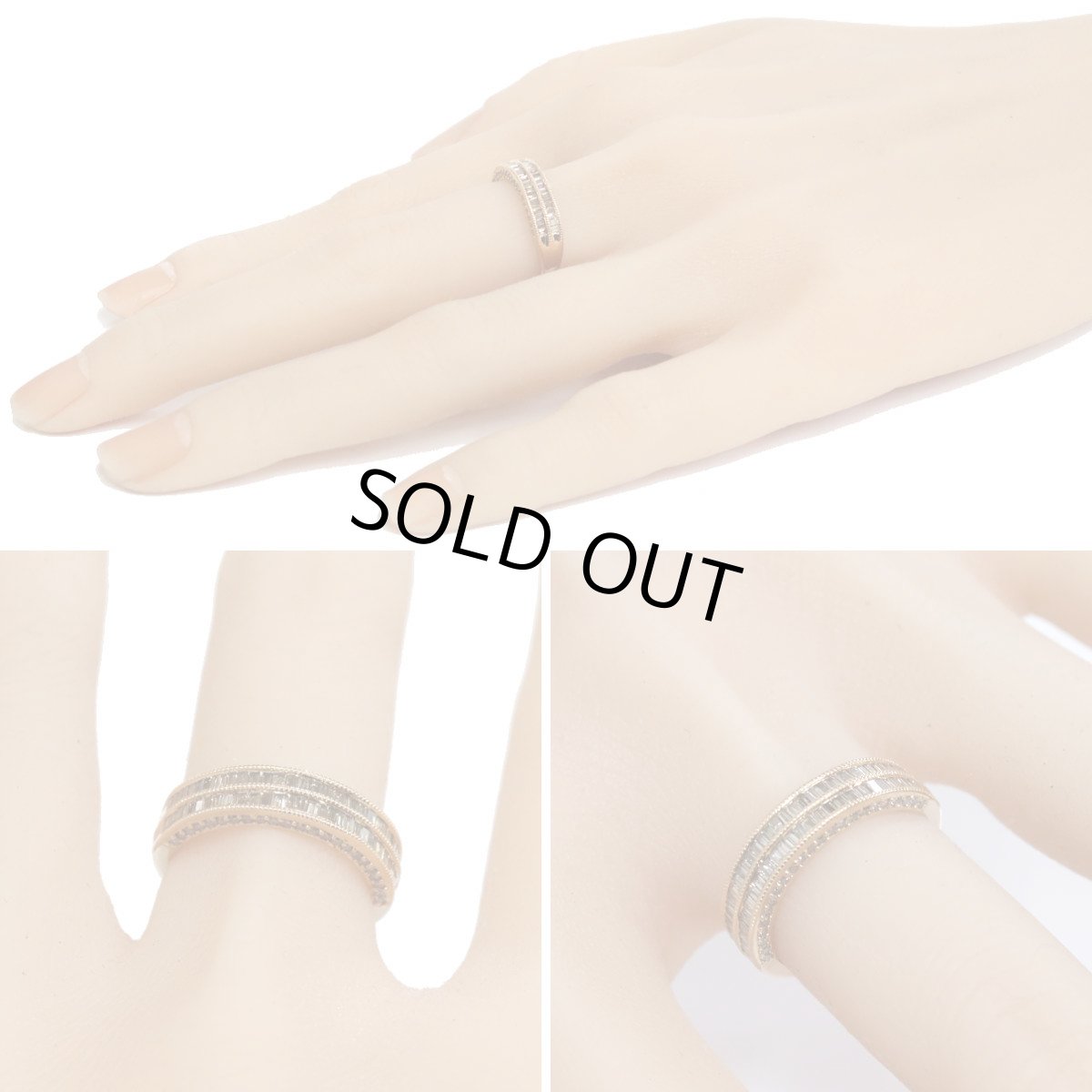 画像10: K18PGダイヤモンドリング D0.79 4.2g #12.5 (10)