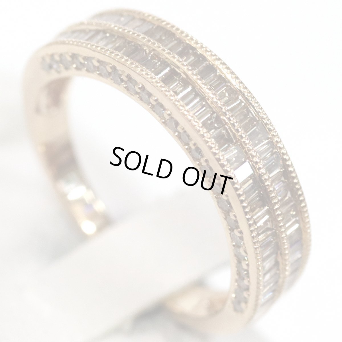 画像4: K18PGダイヤモンドリング D0.79 4.2g #12.5 (4)