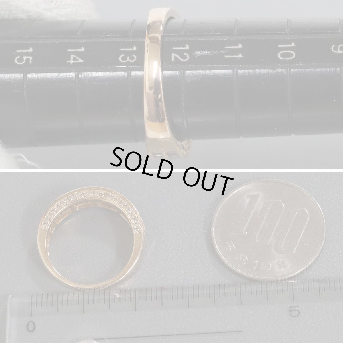 画像8: K18PGダイヤモンドリング D0.79 4.2g #12.5 (8)