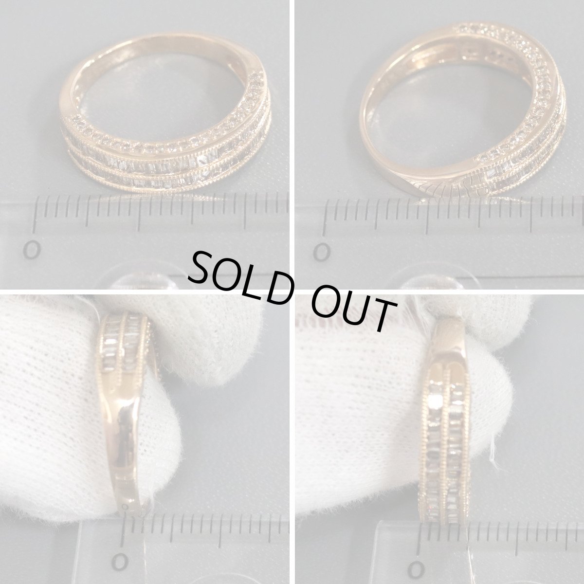 画像9: K18PGダイヤモンドリング D0.79 4.2g #12.5 (9)