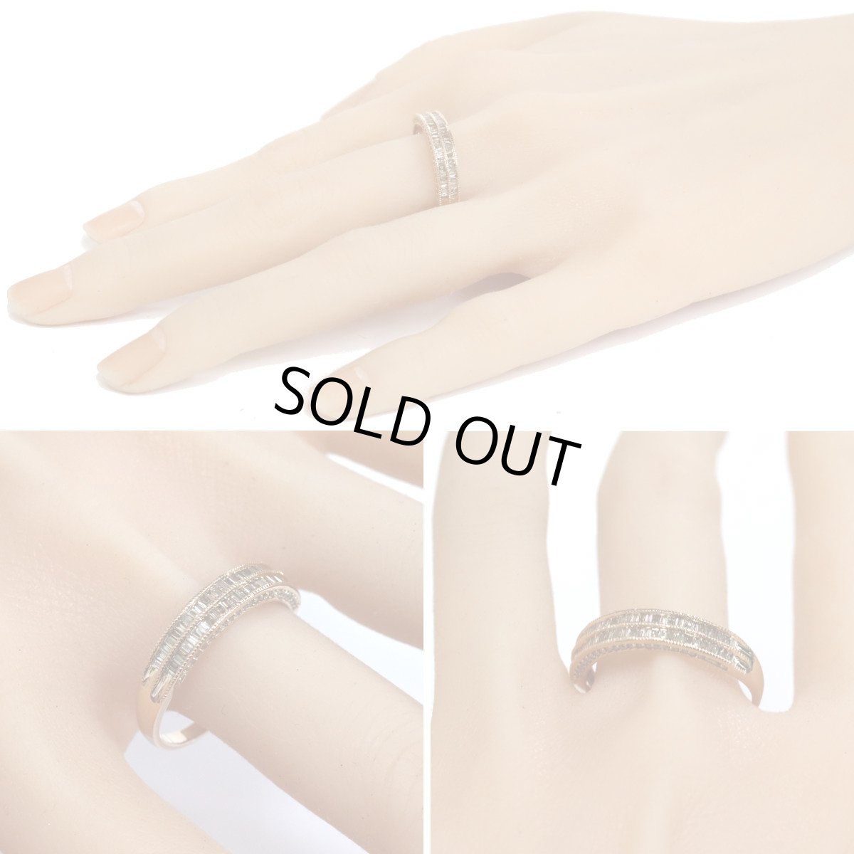 画像10: K18PGダイヤモンドリング D0.79 4.8g #25 (10)