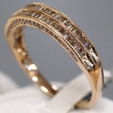 画像2: K18PGダイヤモンドリング D0.79 4.8g #25 (2)