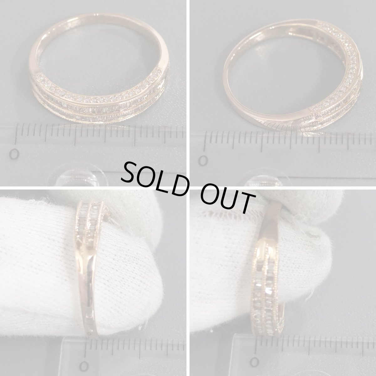 画像9: K18PGダイヤモンドリング D0.79 4.8g #25 (9)