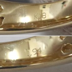 画像7: K18ダイヤモンドリング D0.94 8.3g #12.5 (7)