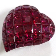 画像2: K18WGルビーペンダントトップ ハートモチーフ 4.0g ソーティング (2)