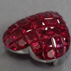 画像3: K18WGルビーペンダントトップ ハートモチーフ 4.0g ソーティング (3)