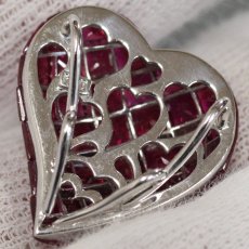 画像4: K18WGルビーペンダントトップ ハートモチーフ 4.0g ソーティング (4)