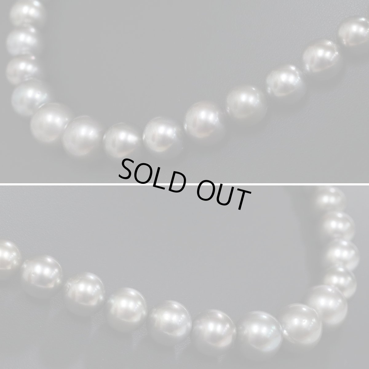 画像2: グレーパールネックレス シルバー金具 7.8-12.0mm 40cm (2)