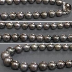 画像5: グレーパールネックレス シルバー金具 7.8-12.0mm 40cm (5)